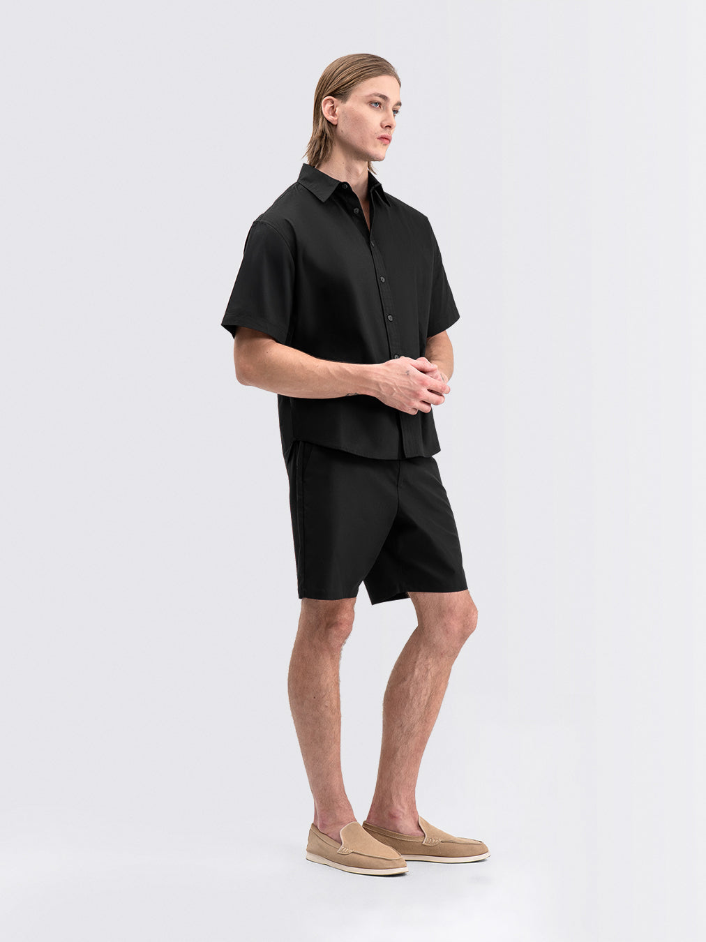 Boxy Short Shirt Black