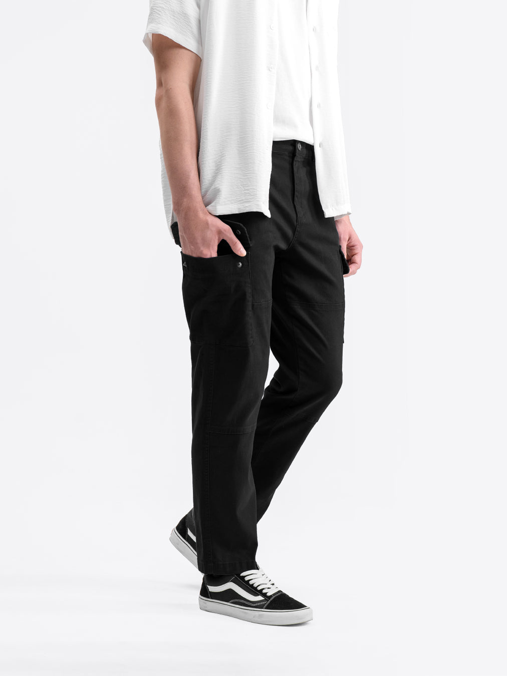 Cargo Straight Pants Black