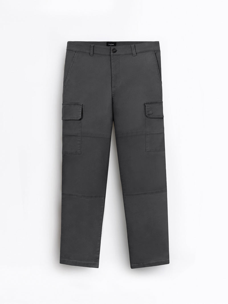 Cargo Straight Pants Dark Gray