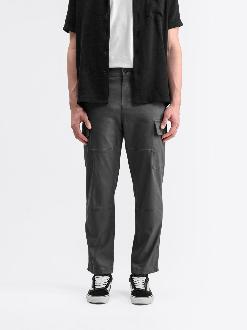 Cargo Straight Pants Dark Gray