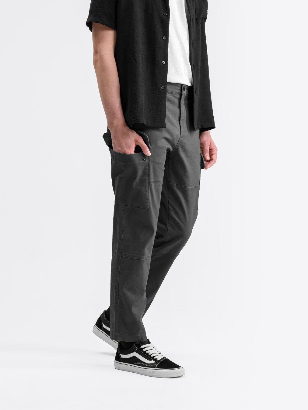 Cargo Straight Pants Dark Gray