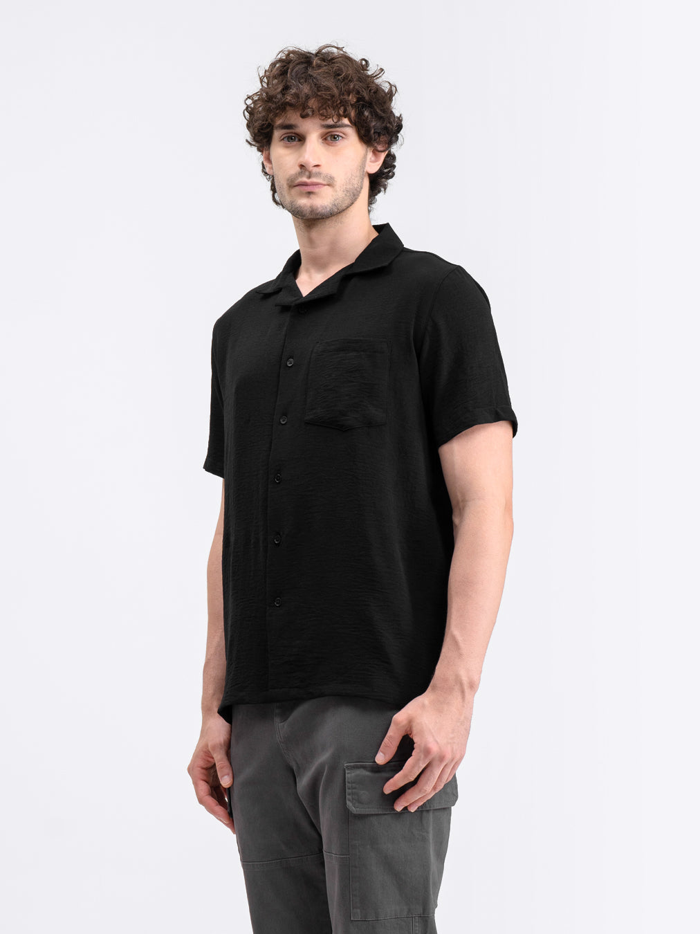 Cuban Short Shirt Black