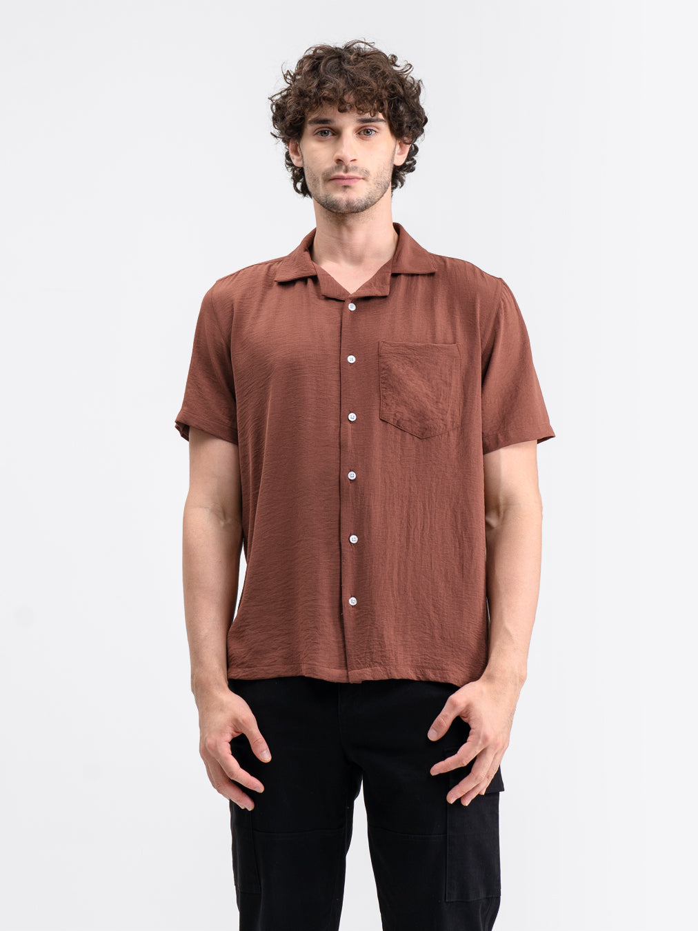 Cuban Short Shirt Coffee