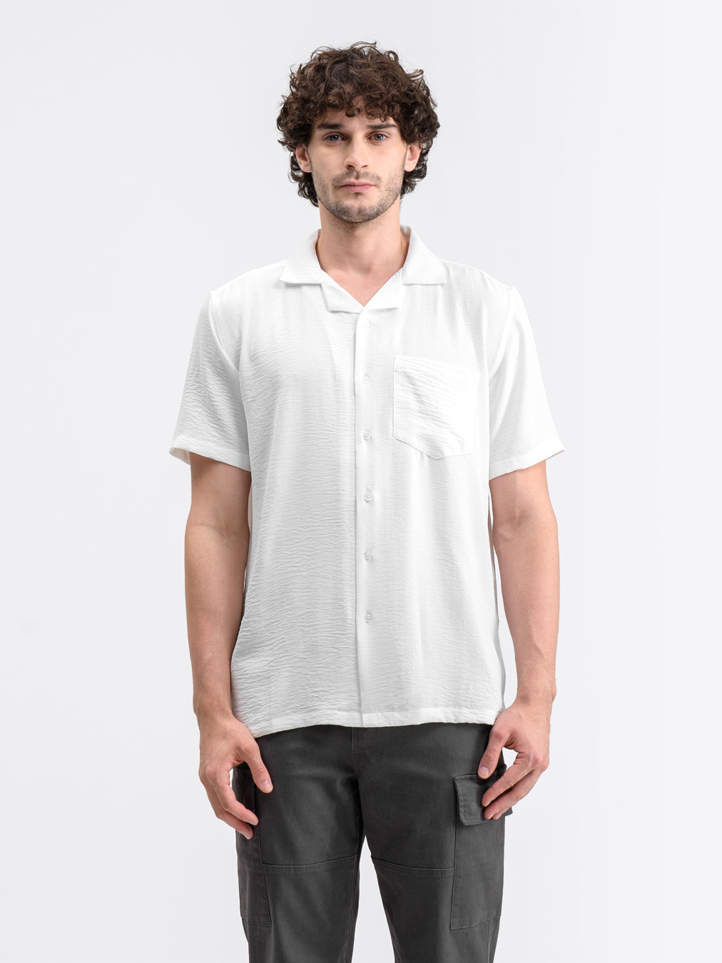 Cuban Short Shirt White