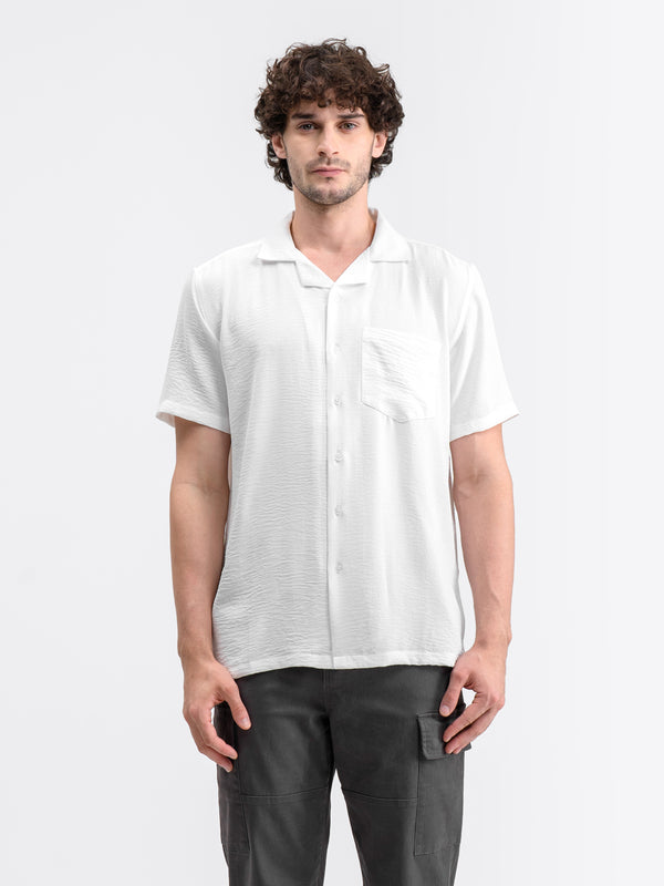 Cuban Short Shirt White