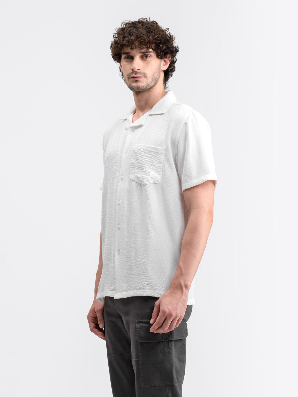 Cuban Short Shirt White