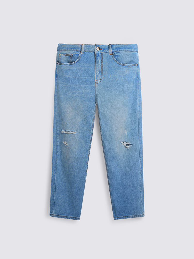 Destroy Wash Jeans Light Blue