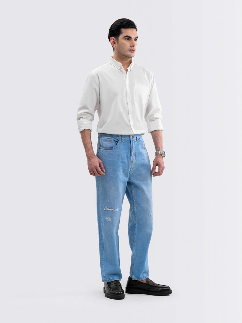 Destroy Wash Jeans Light Blue