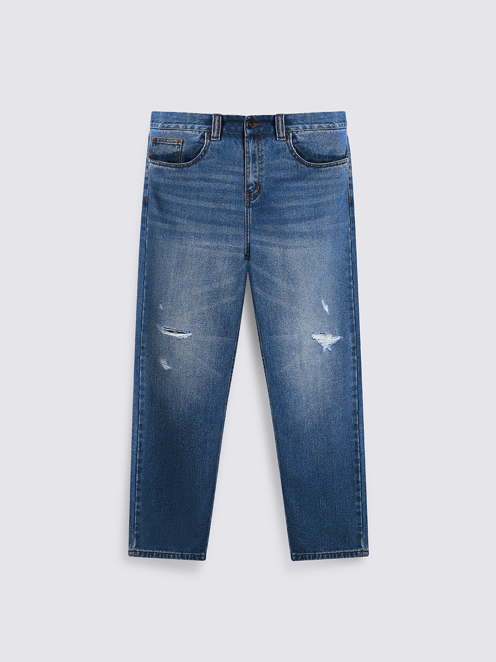 Destroy Wash Jeans Mid Blue