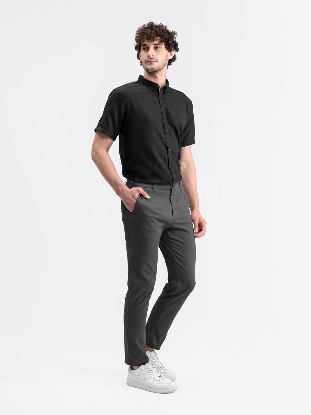 Essential Chino Pants Dark Gray