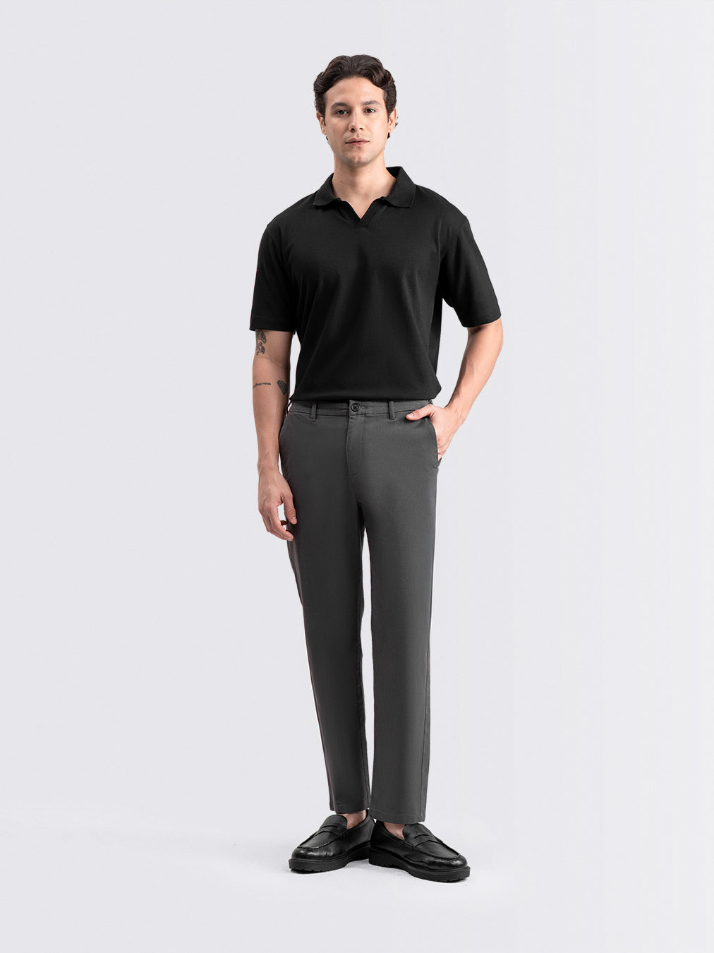Essential Chino Pants Dark Gray