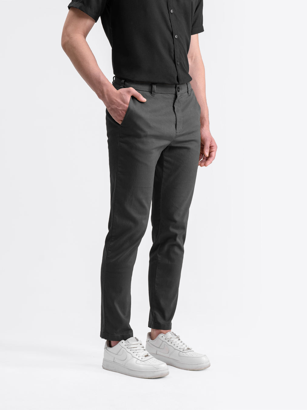 Essential Chino Pants Dark Gray