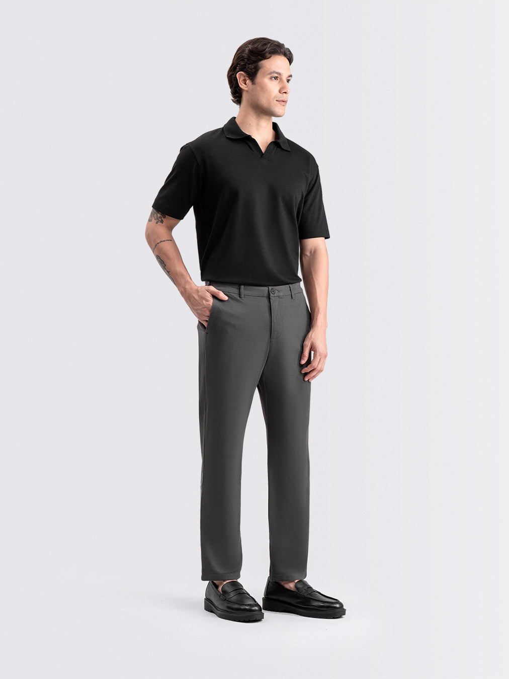 Essential Chino Pants Dark Gray
