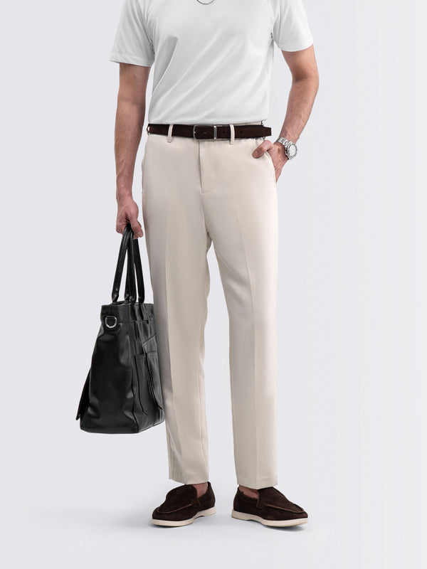 Expand Waist Pants Light Cream