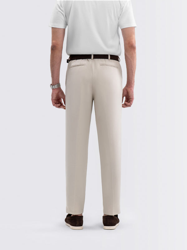 Expand Waist Pants Light Cream
