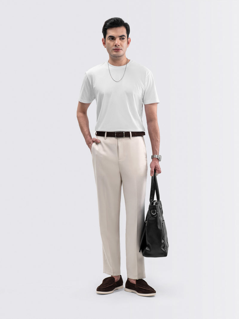 Expand Waist Pants Light Cream