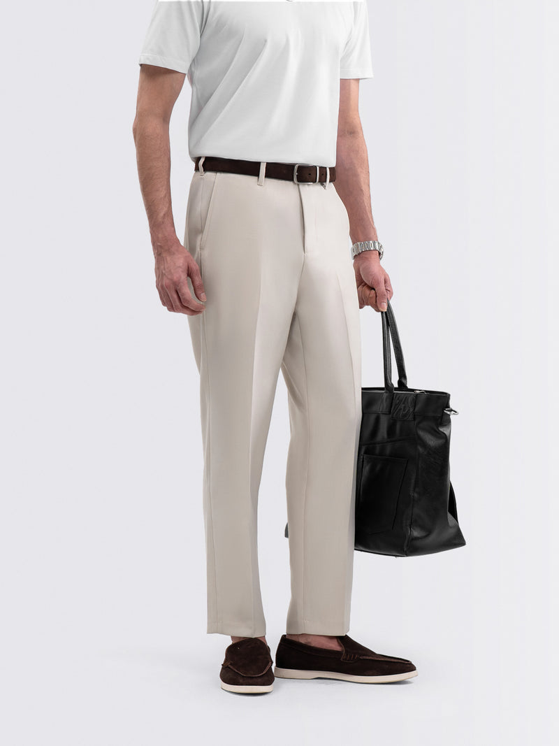 Expand Waist Pants Light Cream