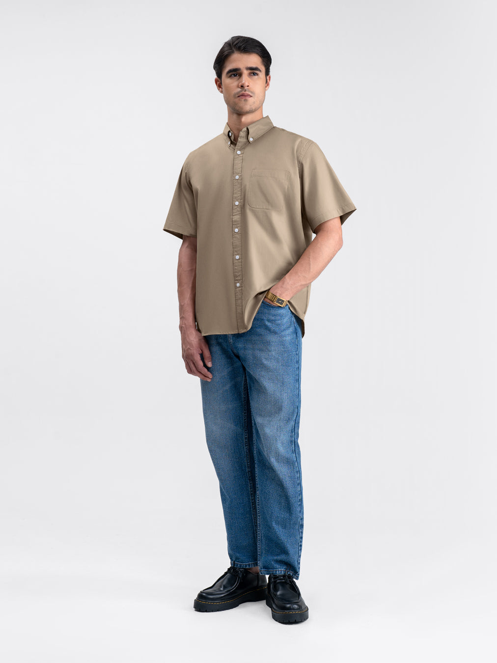 Futon Short Shirt Beige