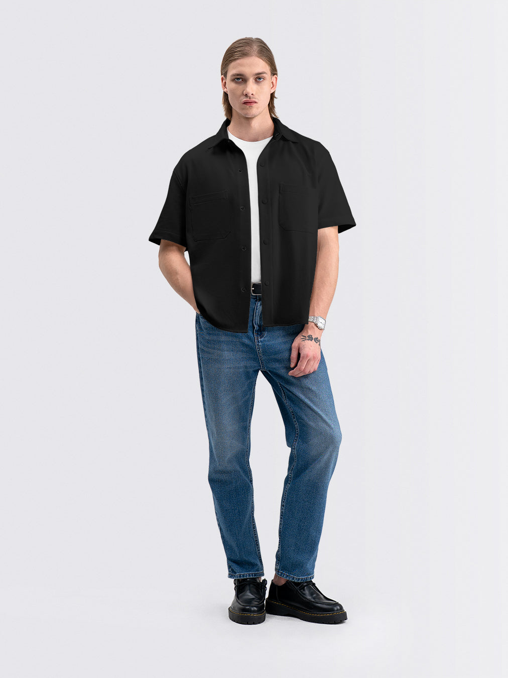 Oversized Twine Shirts Black