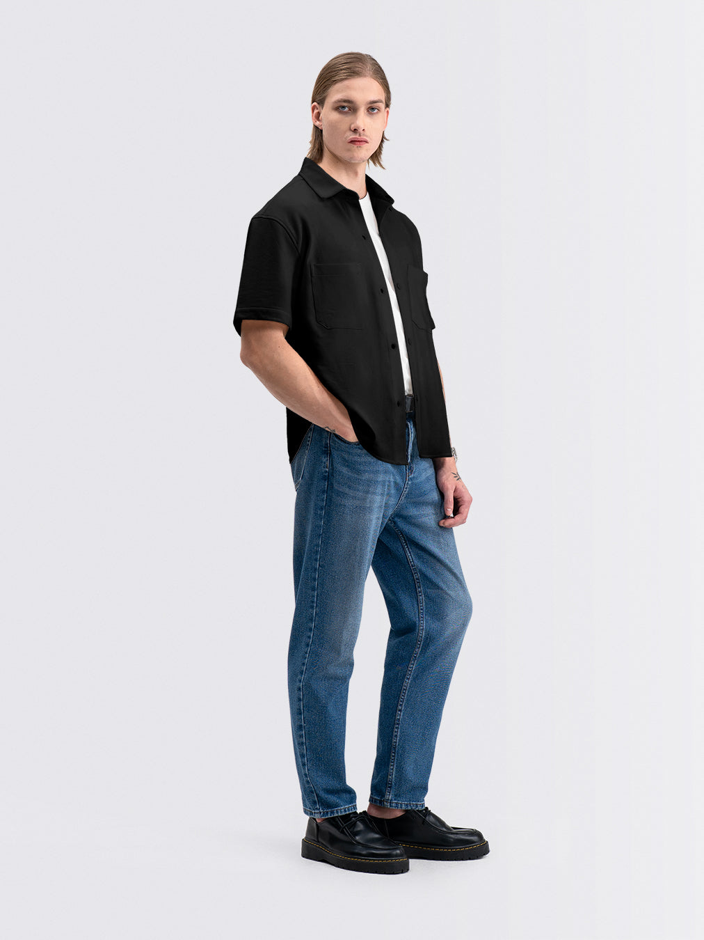 Oversized Twine Shirts Black
