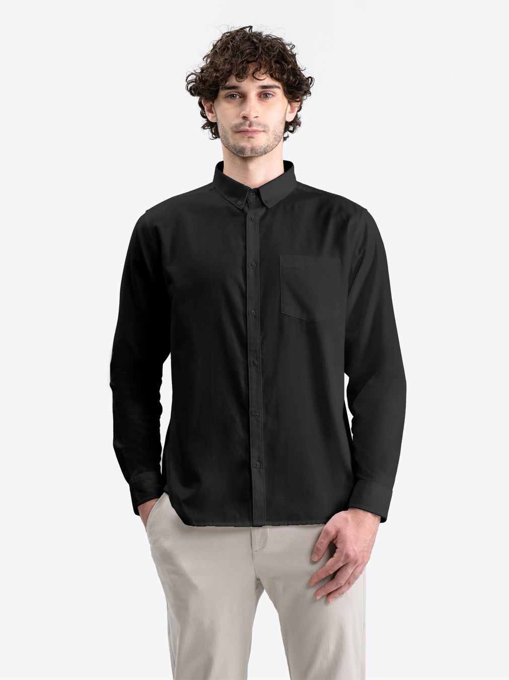 Oxford Long Shirt Black