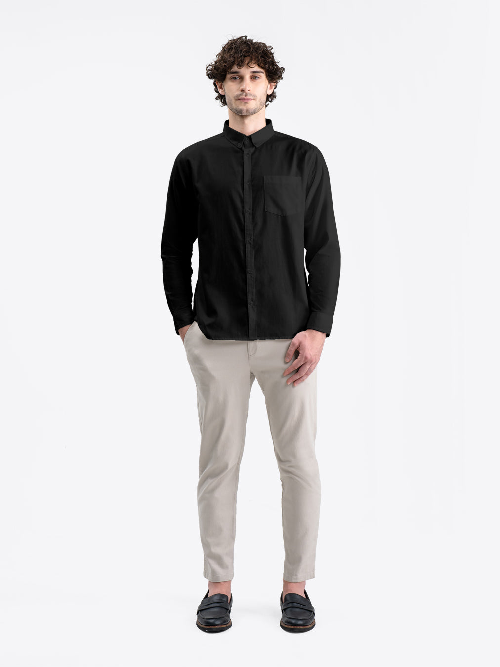 Oxford Long Shirt Black