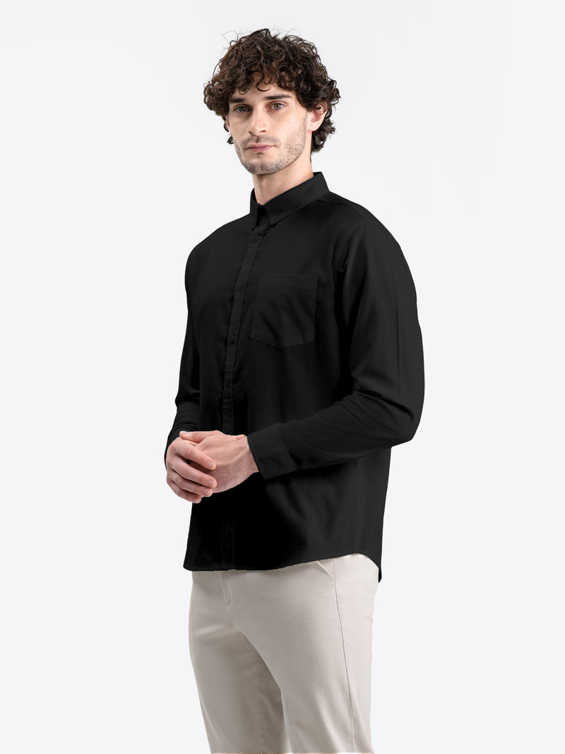 Oxford Long Shirt Black