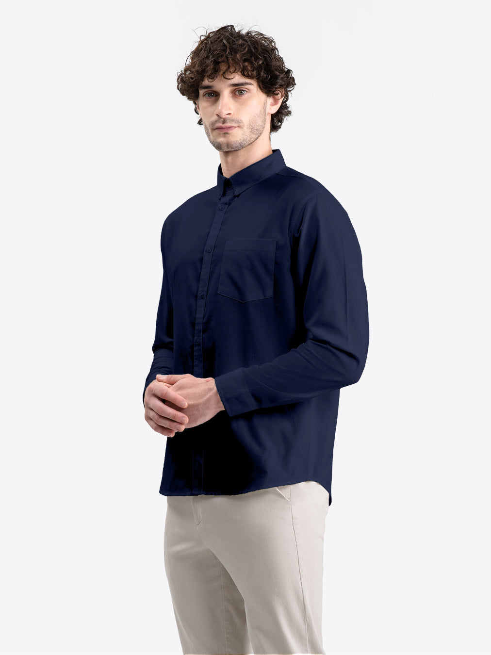 Oxford Long Shirt Midnight Blue