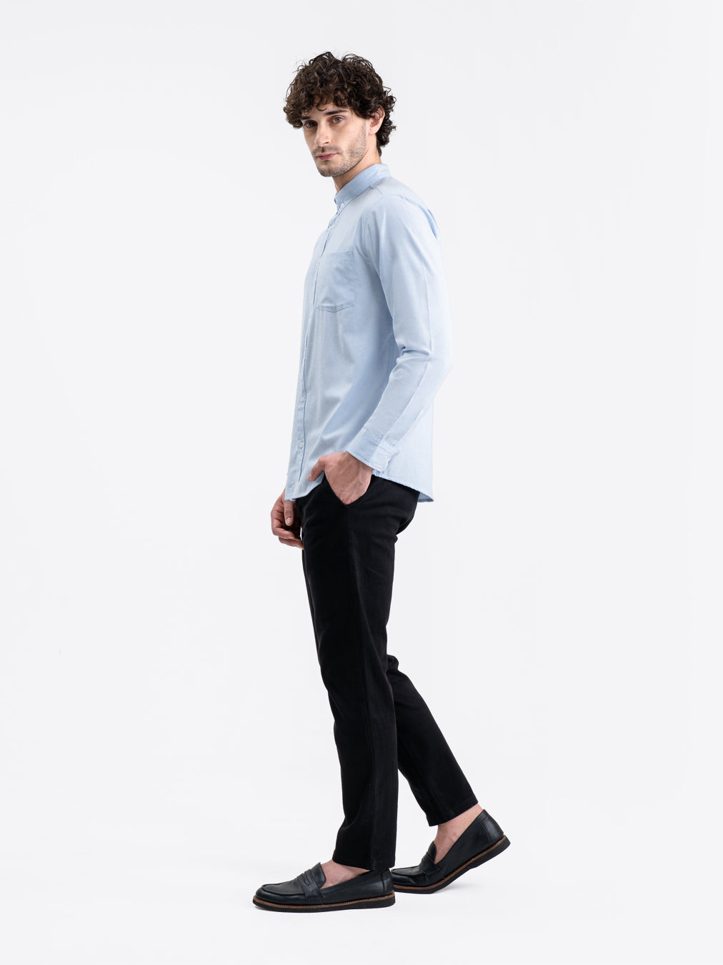 Oxford Long Shirt Sky Blue