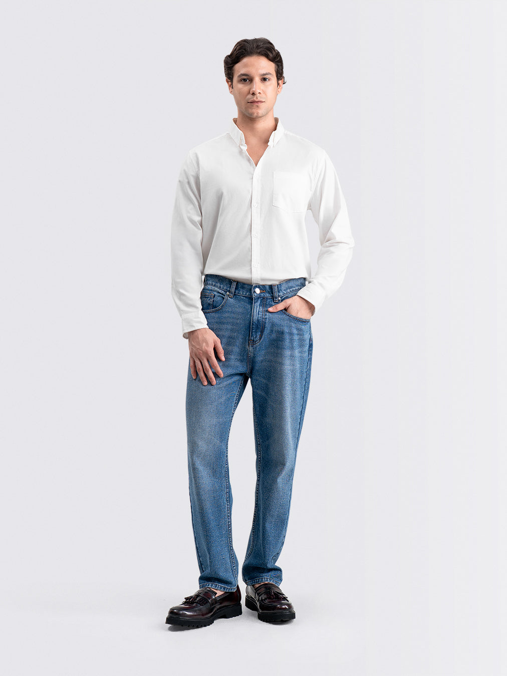Oxford Long Shirt White