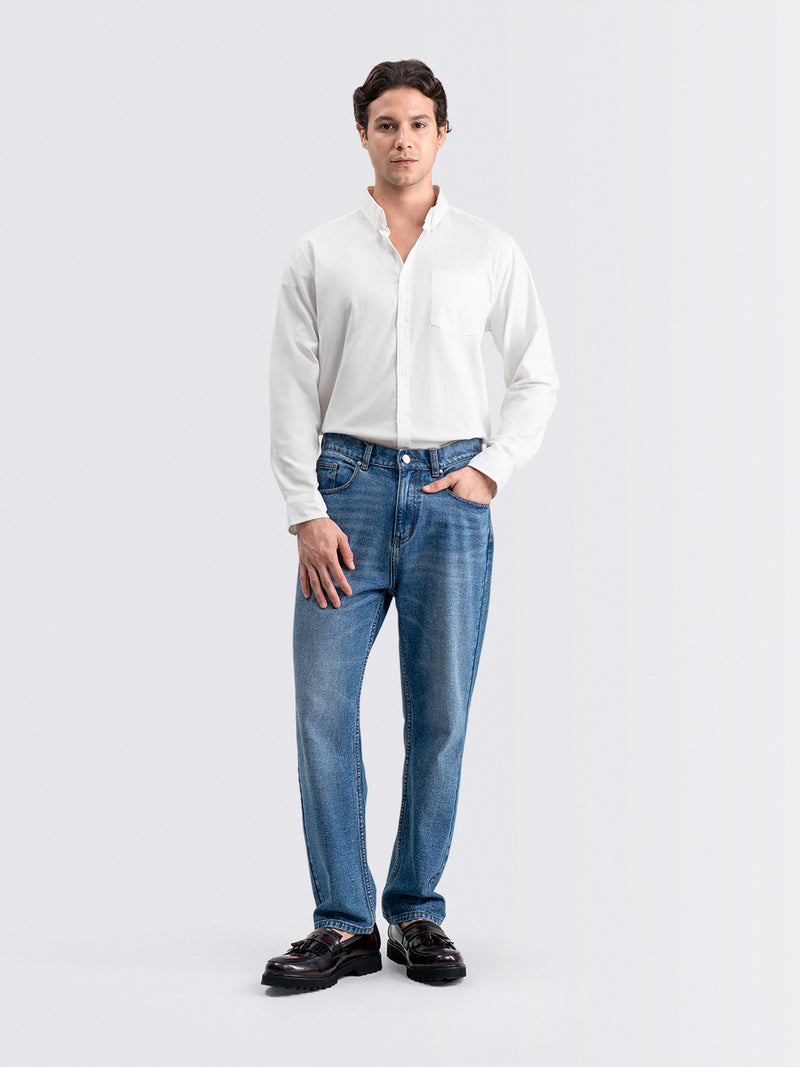 Oxford Long Shirt White
