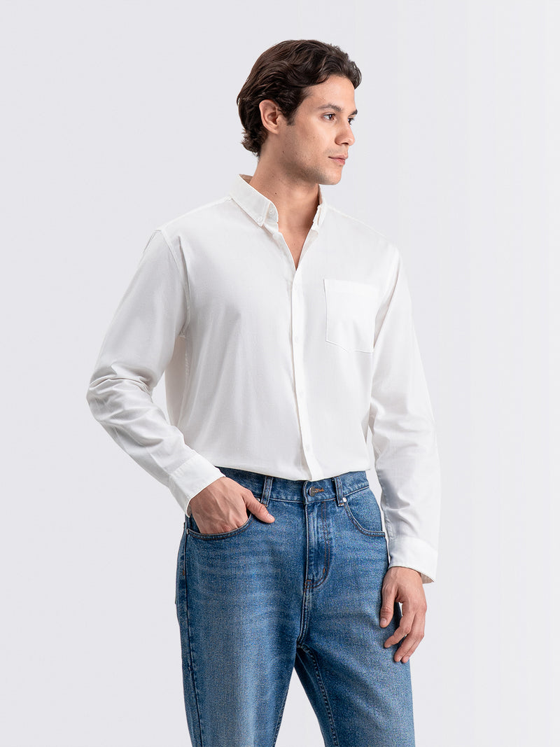Oxford Long Shirt White