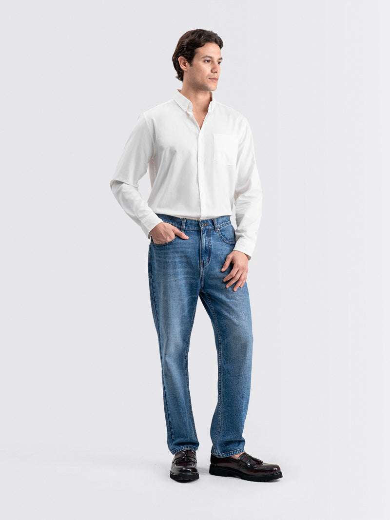 Oxford Long Shirt White