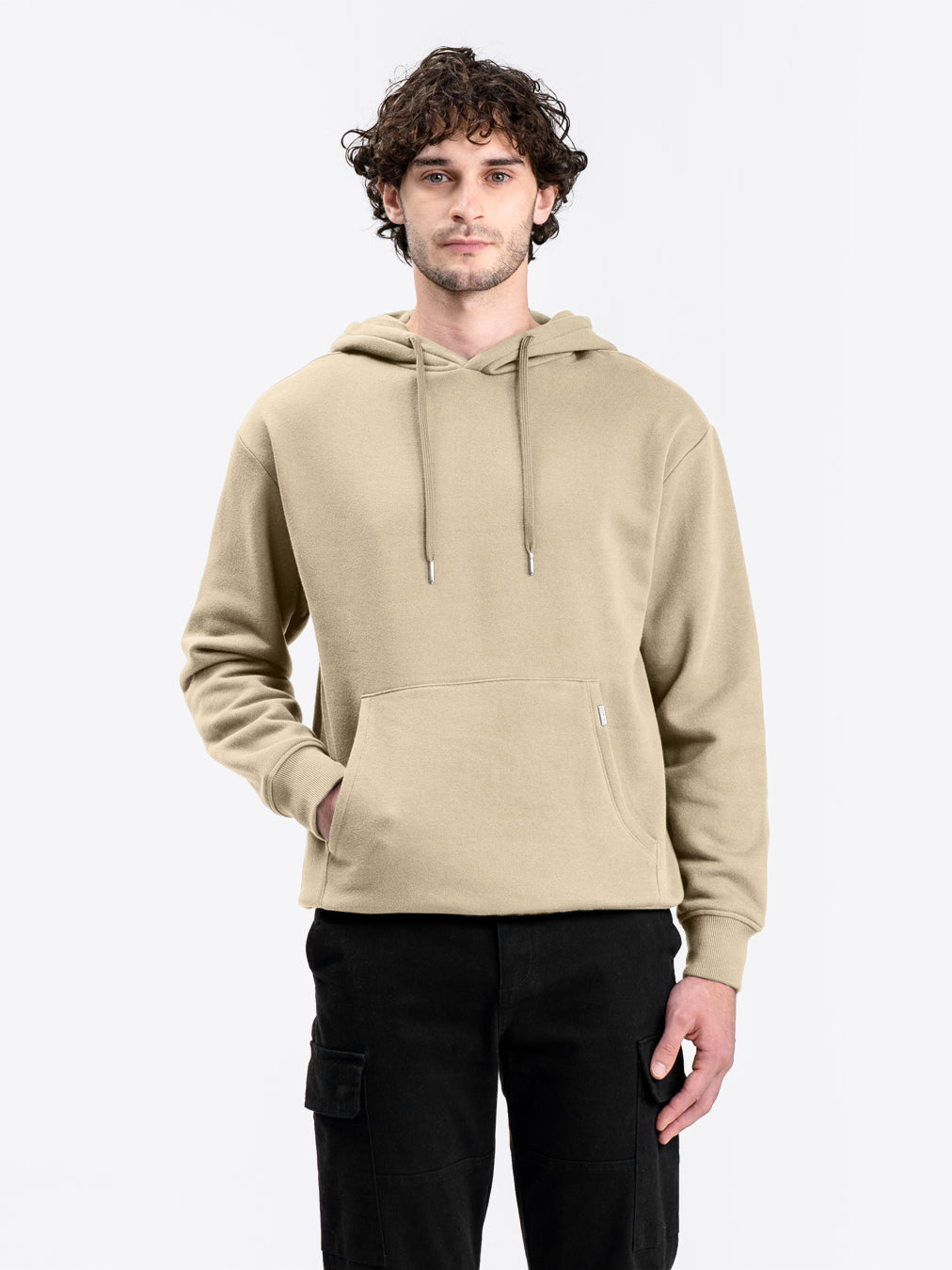 Popover Hoodie Beige