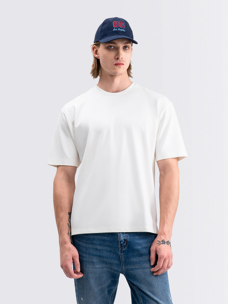 Square Interlock Tee Natural