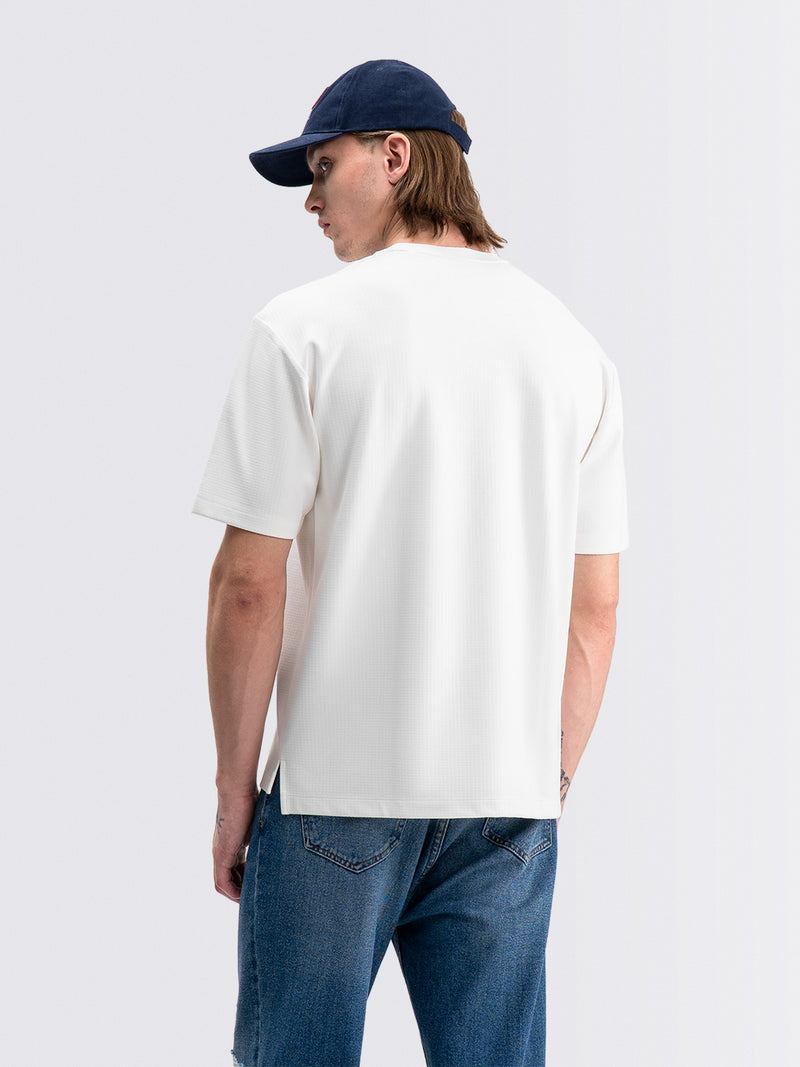 Square Interlock Tee Natural