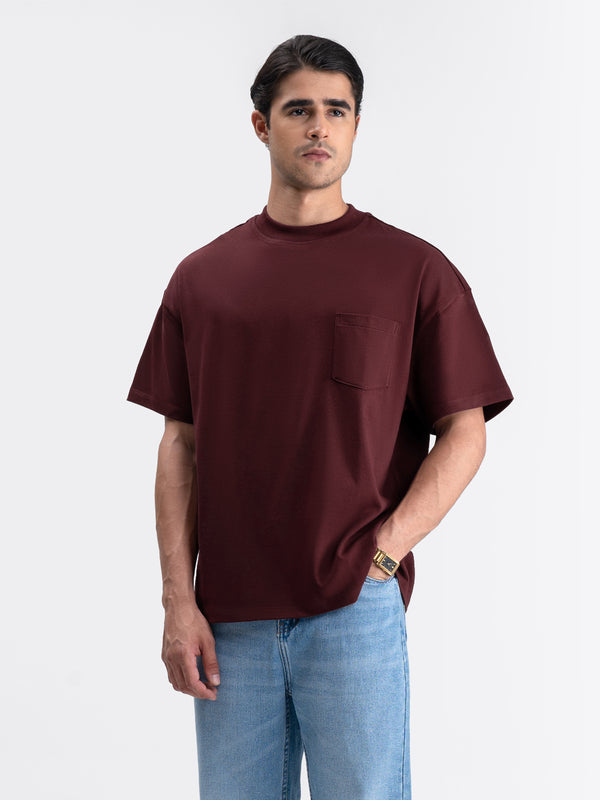 Staple Crop Tee Wine