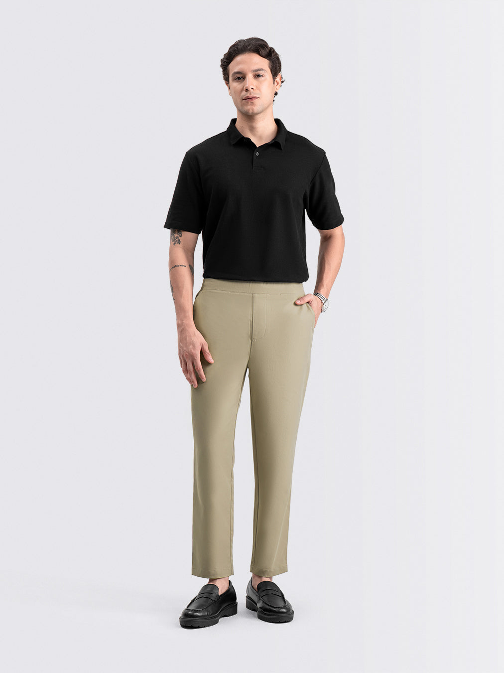 Tapered Flex Pants Beige