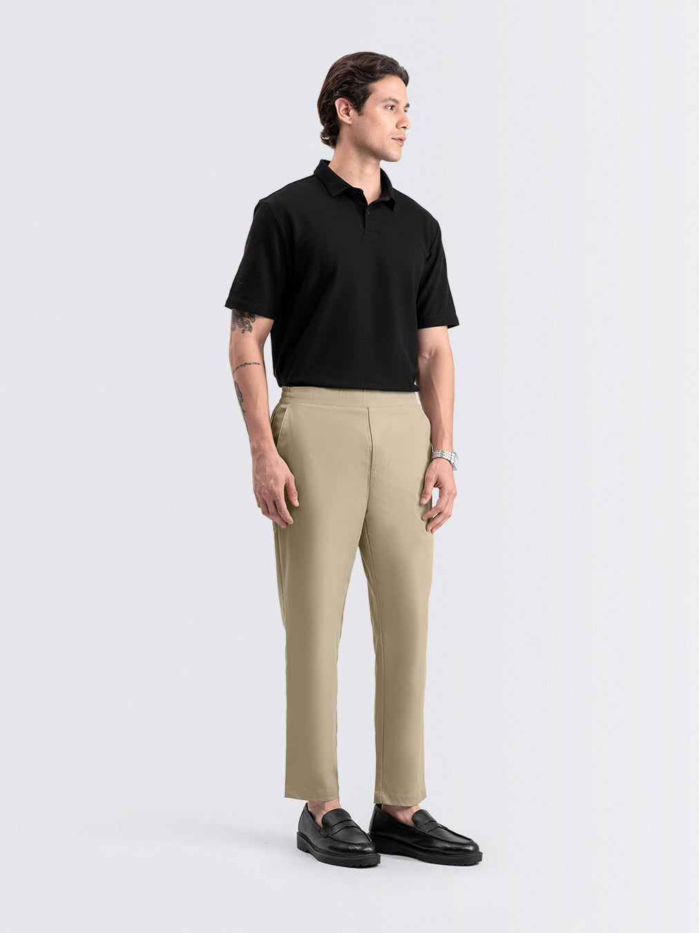 Tapered Flex Pants Beige