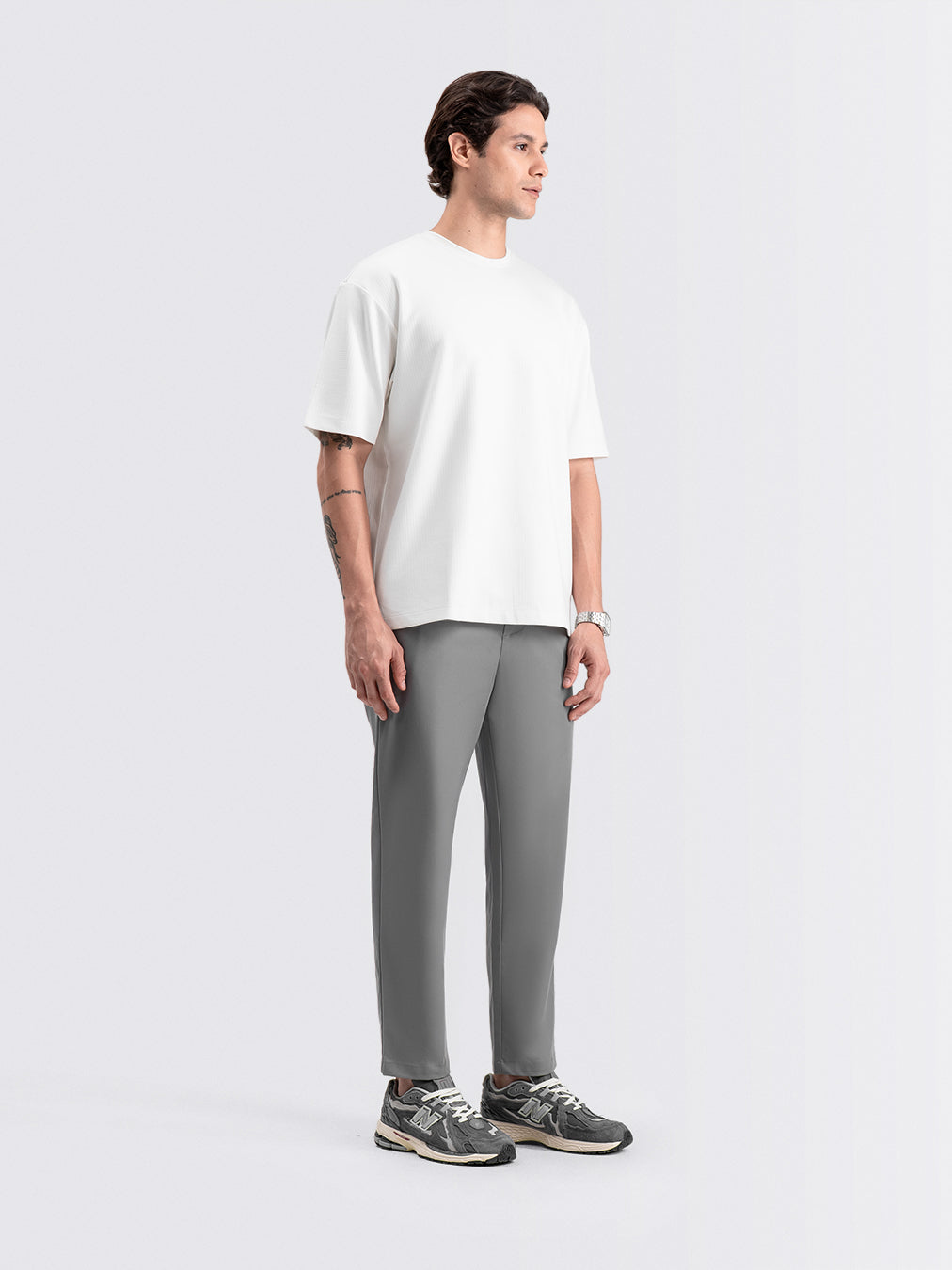 Tapered Flex Pants Light Gray