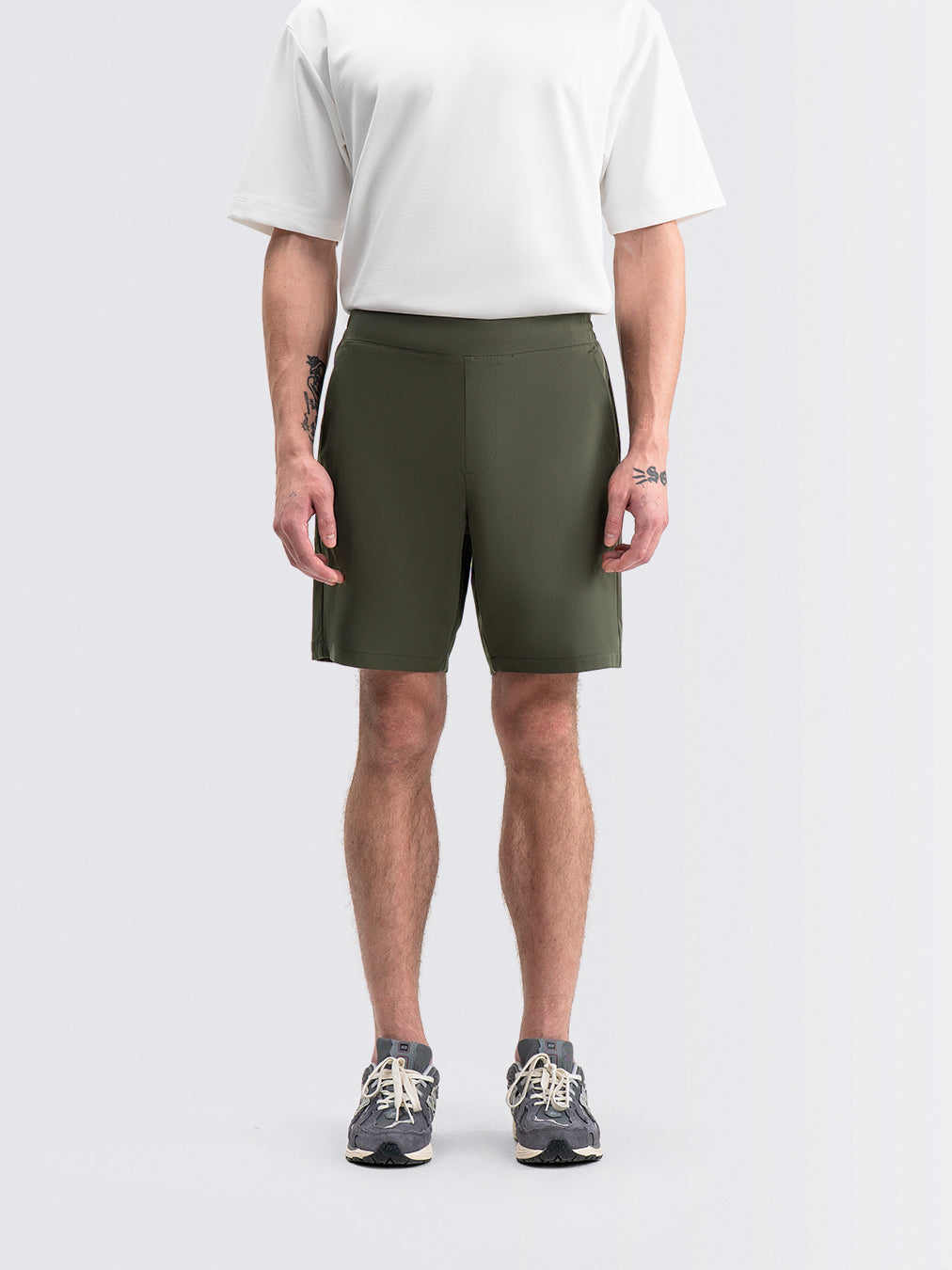 Tapered Flex Shorts Dark Olive