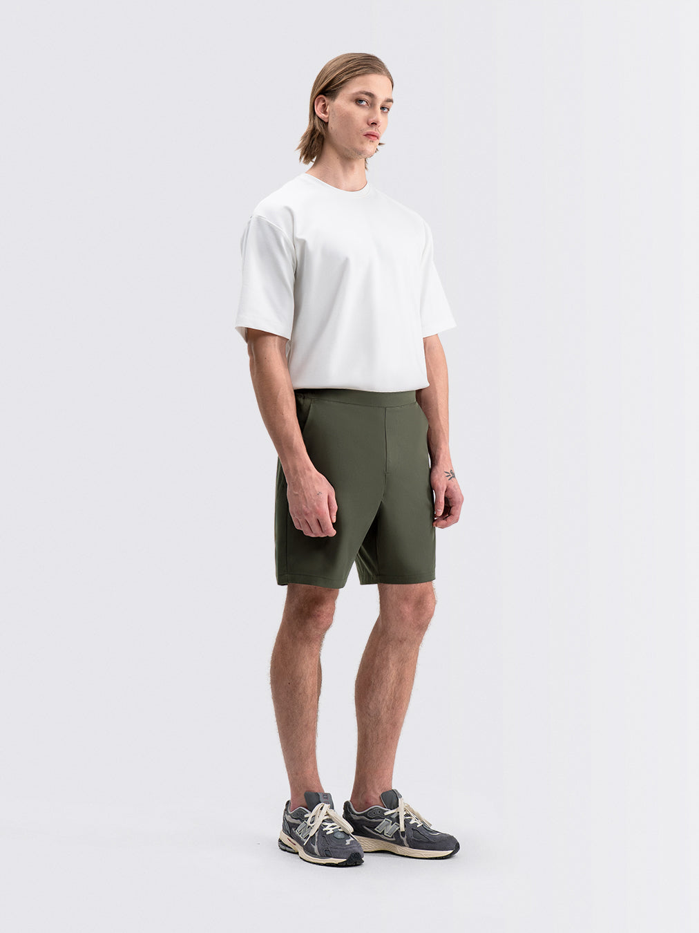 Tapered Flex Shorts Dark Olive