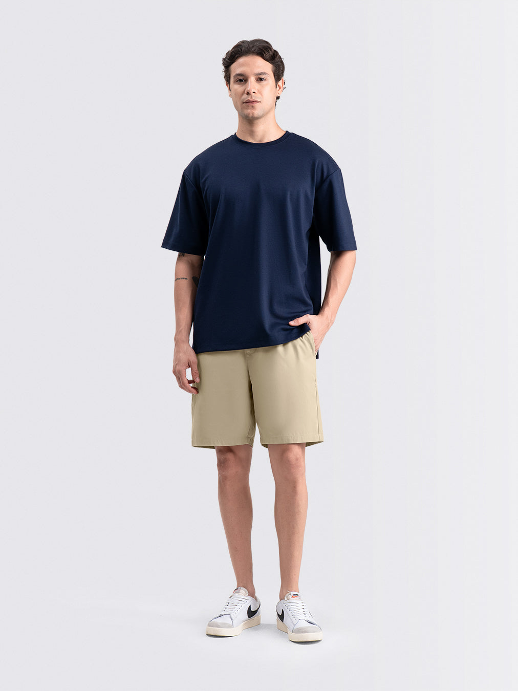 Tapered Flex Shorts Beige