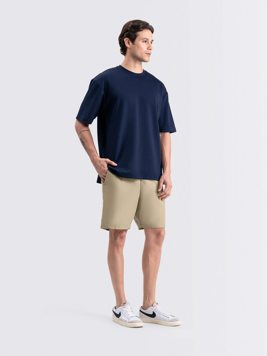 Tapered Flex Shorts Beige