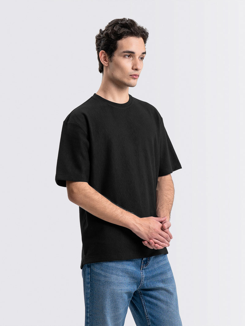Textured Up Tee Black