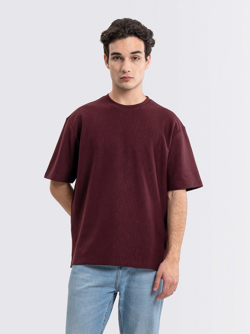 Textured Up Tee Wine