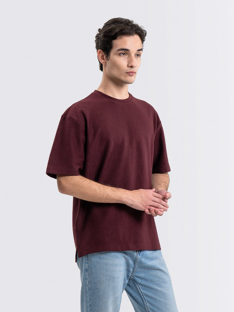 Textured Up Tee Wine