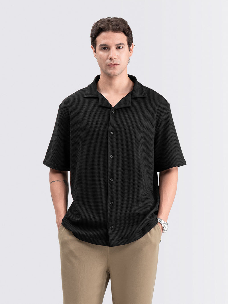 Tropic Flow Short Shirt Black