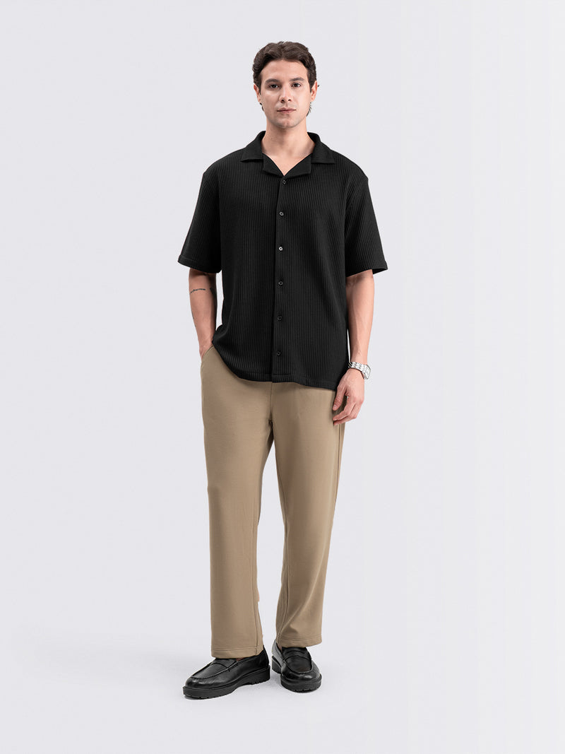 Tropic Flow Short Shirt Black