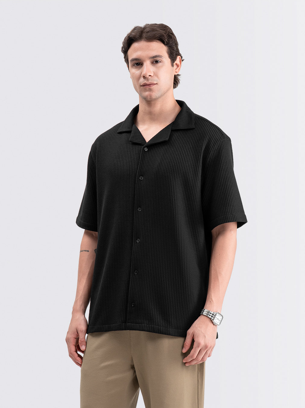 Tropic Flow Short Shirt Black